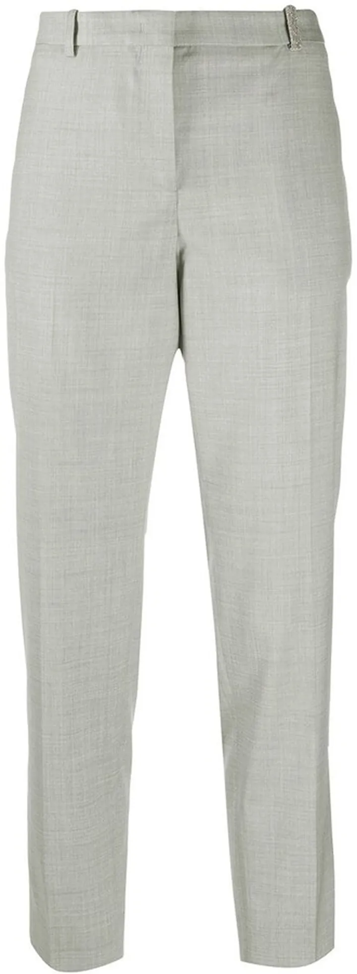 High-Rise Cropped Slim-Fit Trousers