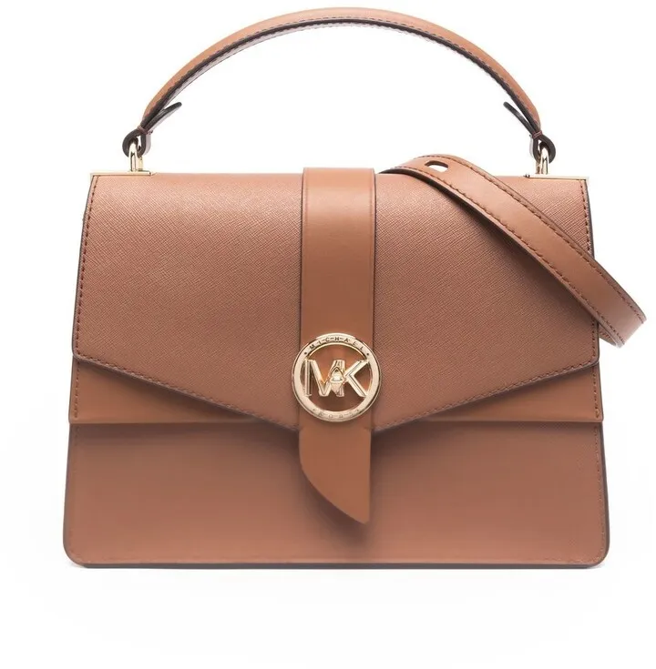 Logo-Plaque Leather Tote Bag