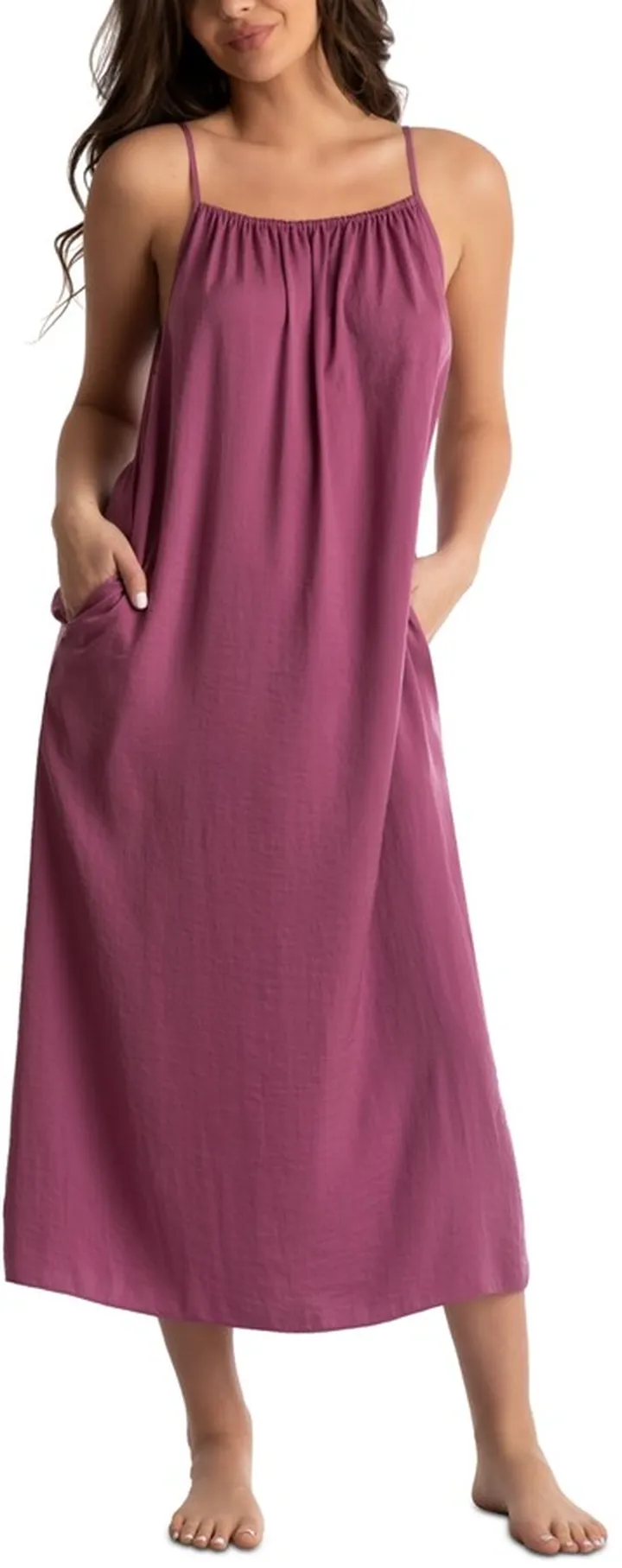 Linea Donatella Women's Aurora Hammered-Satin Sleeveless Gown