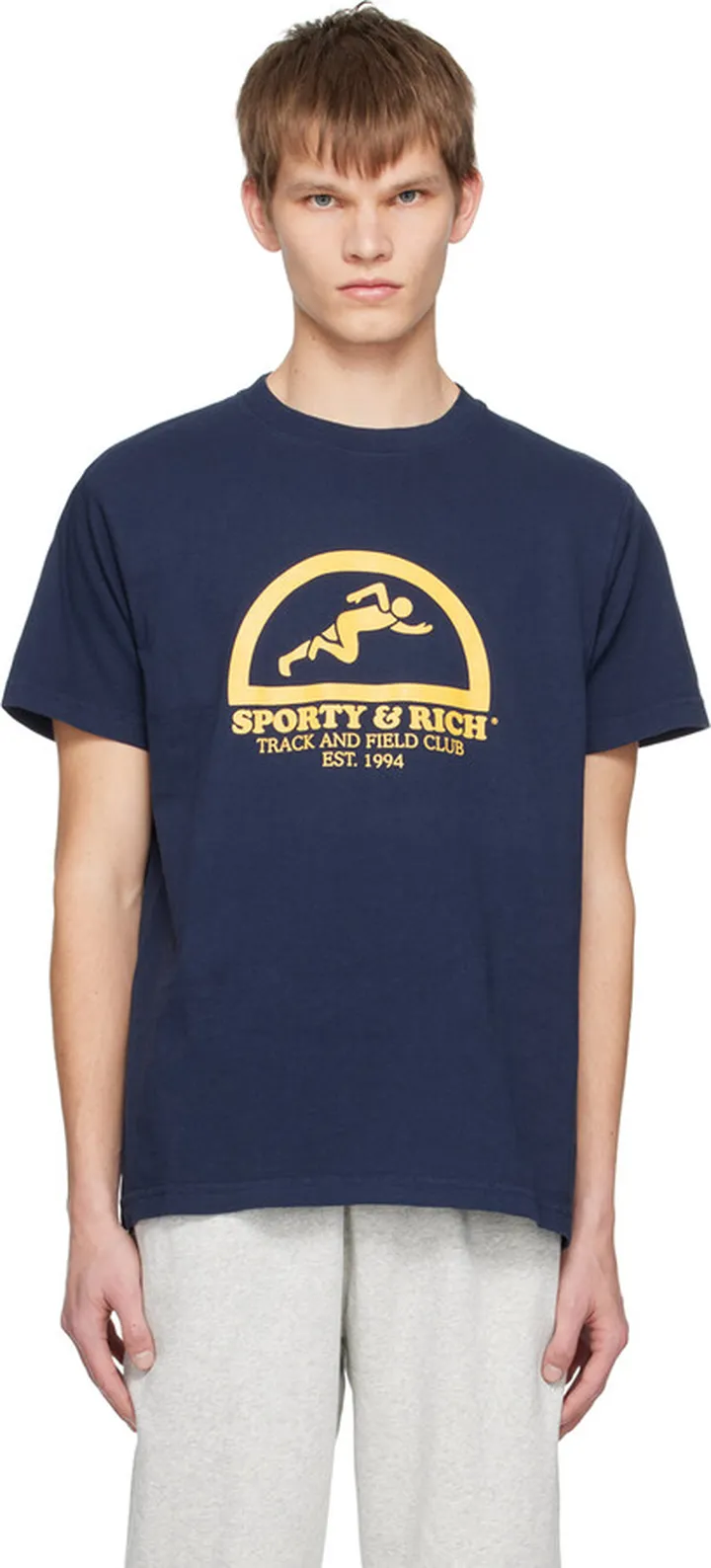 Sporty & Rich Navy Fun Track T-Shirt