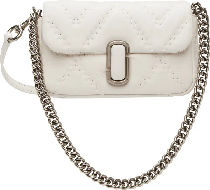 Marc Jacobs White 'The Mini Quilted J Shoulder Bag' Bag