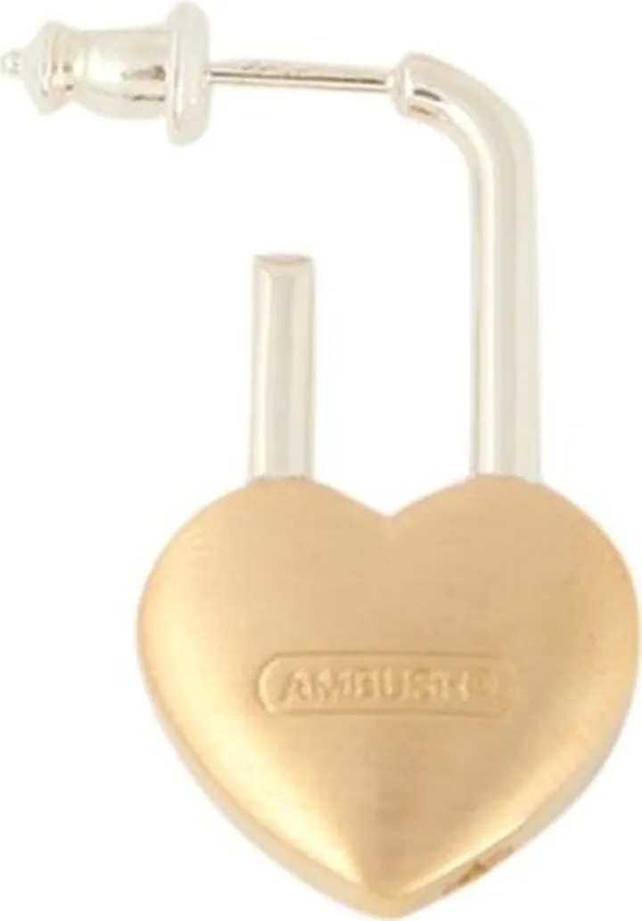 Ambush Padlock Heart Single Earring