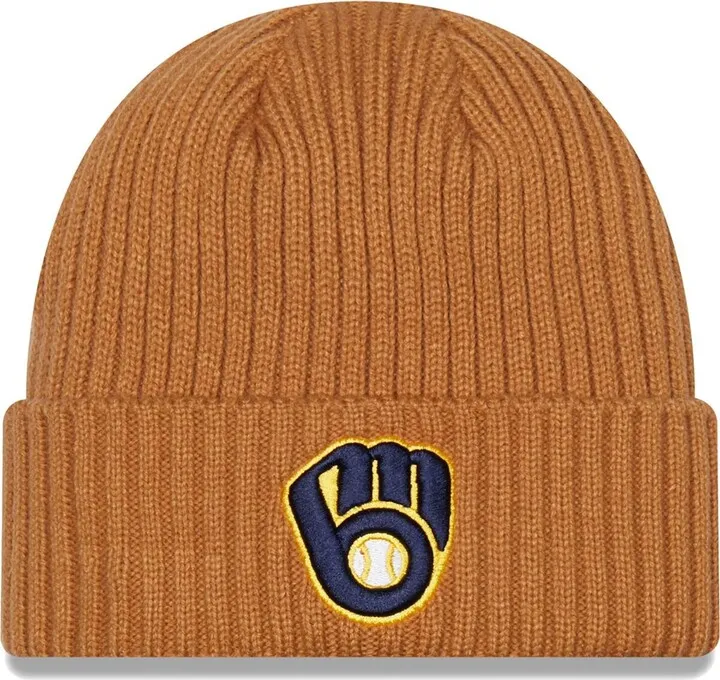Men's New Era Brown Milwaukee Brewers Classic Cuffed Knit Hat