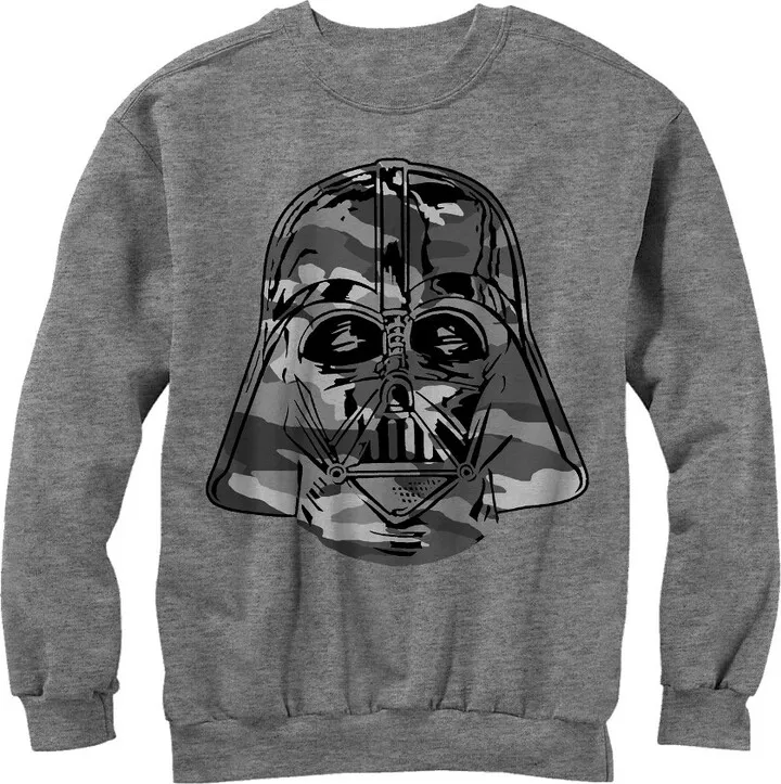 Men's Star Wars Darth Vader Camo Sweatshirt - Athletic Heather - 2X Large