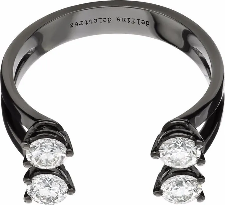 18kt gold diamond Dots ring