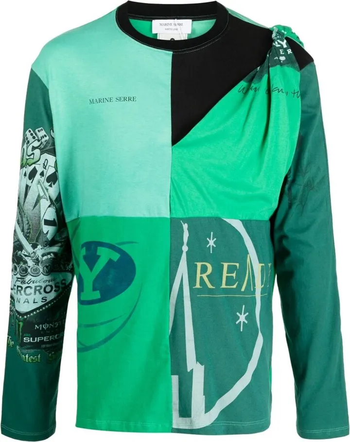 regenerated graphic-print T-shirt
