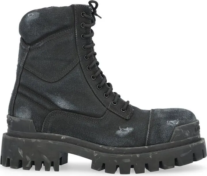 Balenciaga Distressed Lace-Up Boots