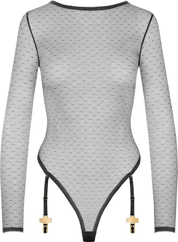 MAISON CLOSE - Swiss Dot Mesh Bodysuit - Inspiration Divine