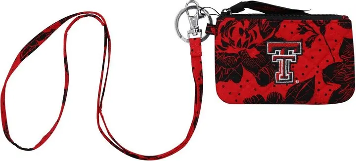 Vera Bradley Texas Tech Red Raiders Rain Garden Zip Id Lanyard
