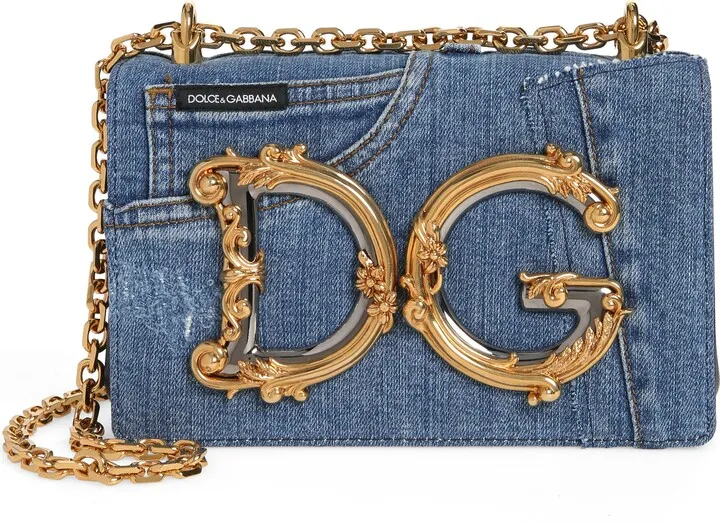 DG Girls Patchwork Denim Crossbody Bag