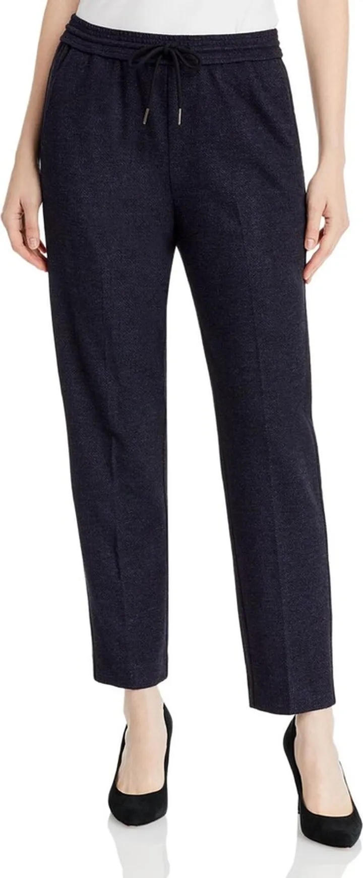 Lemore Womens Printed Drawstring Straight Leg Pants