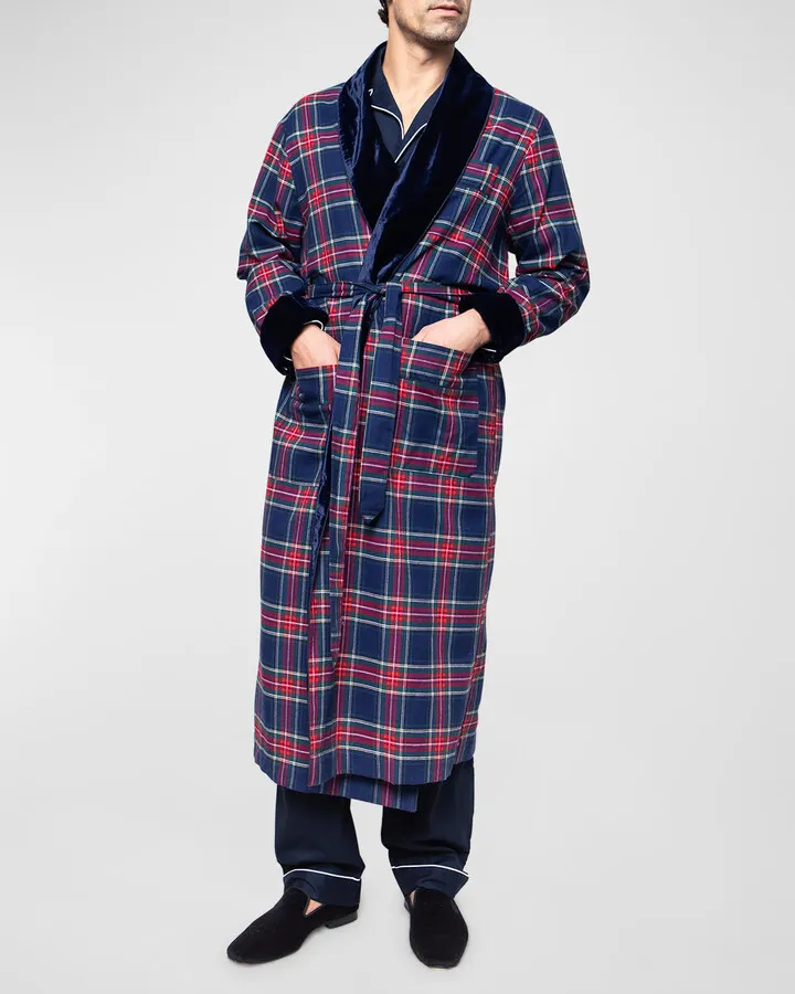 Men's Windsor Tartan Plaid Long Robe