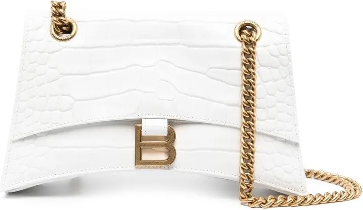 Crush crocodile-embossed crossbody bag