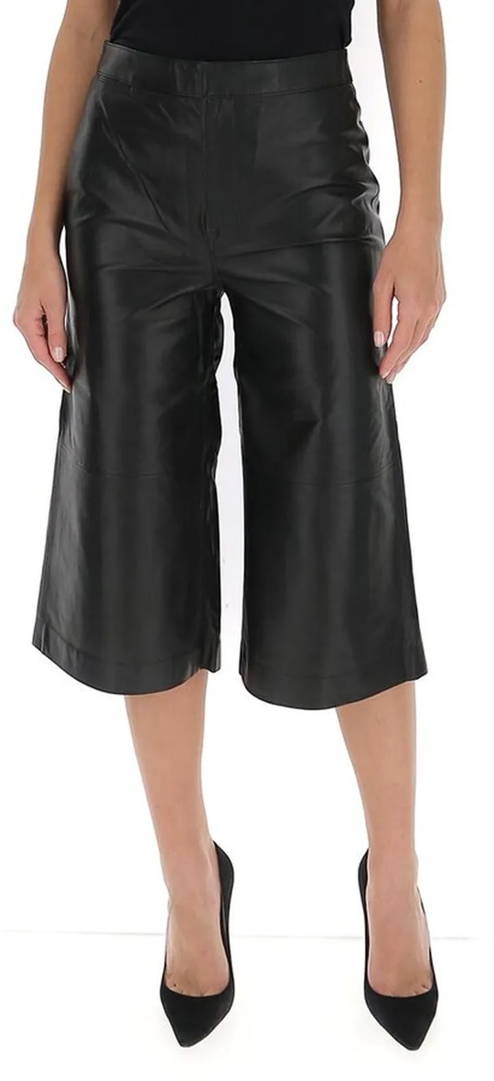 Frame Leather Wide-Leg Culottes