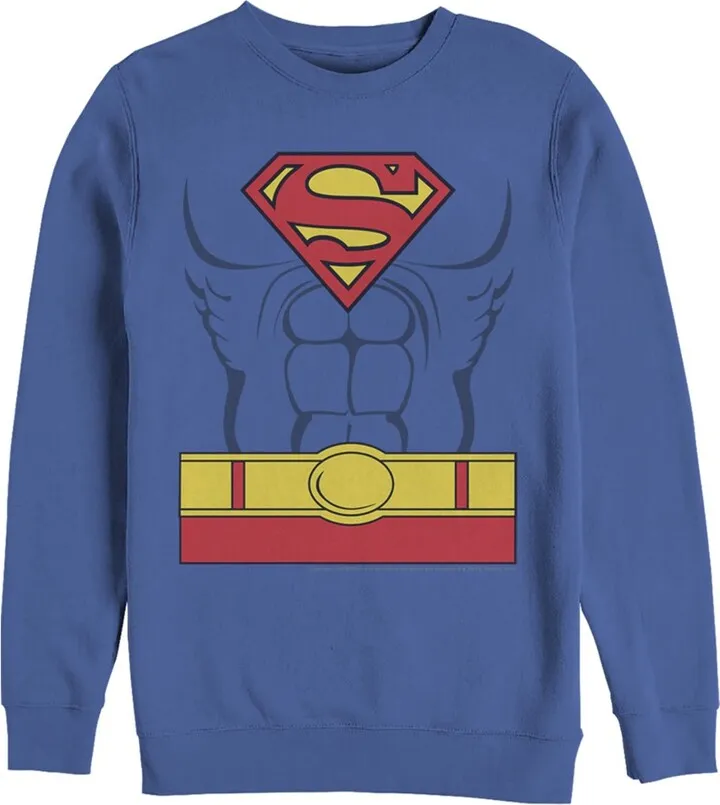 Men's Superman Hero Costume Sweatshirt - Royal Blue - Medium