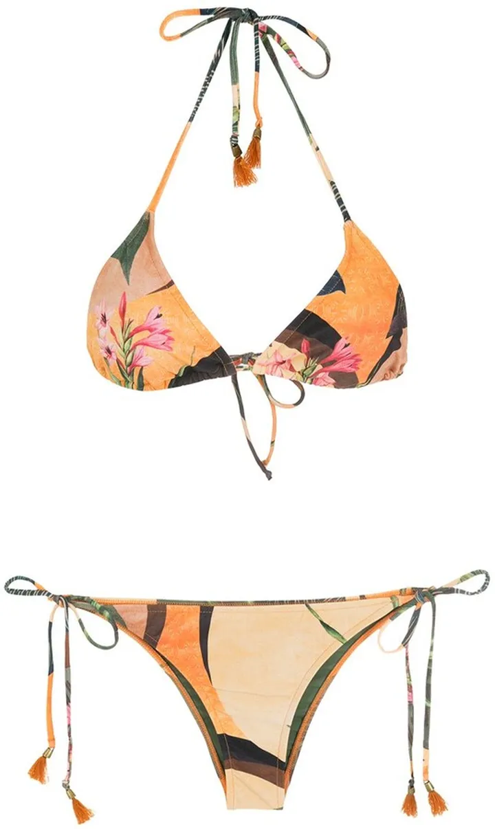 Floral-Print Halterneck Bikini