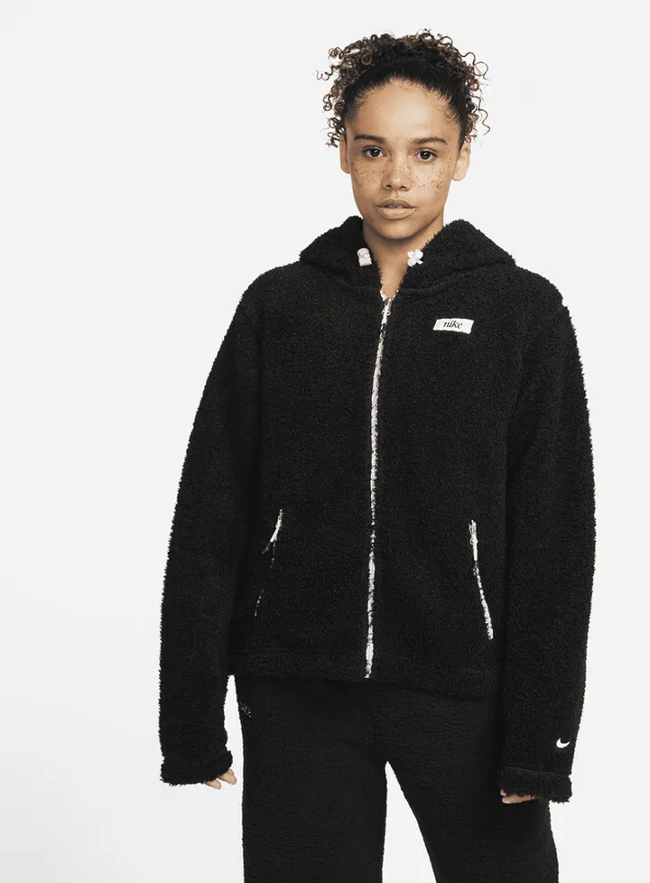 Nike Women's Therma-FIT Full-Zip Hoodie in Black