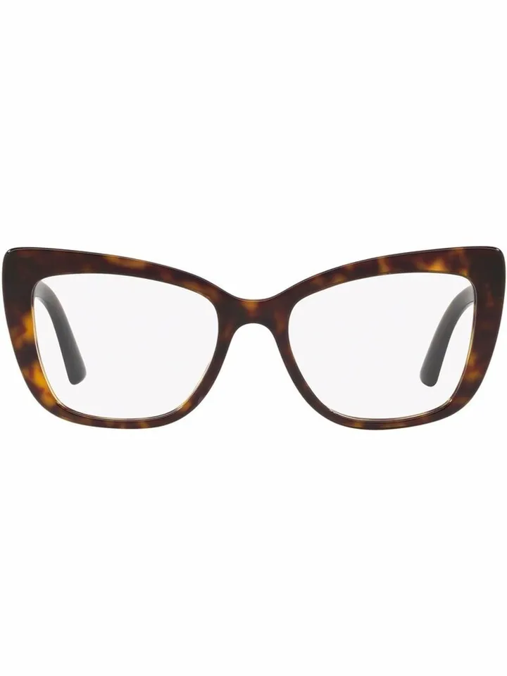 Tortoiseshell Cat-Eye Frame Glasses