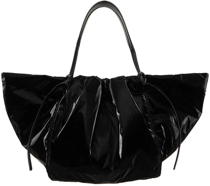 Dries Van Noten Black Shiny Large Tote