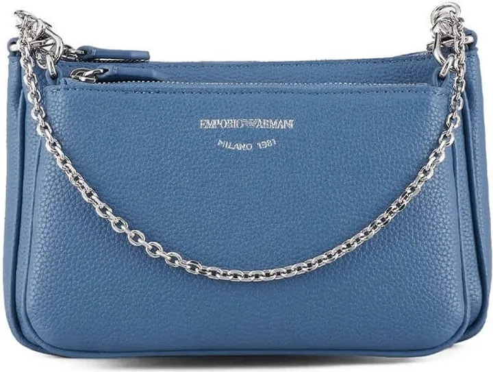 Denim Crossbody Bag With Chain