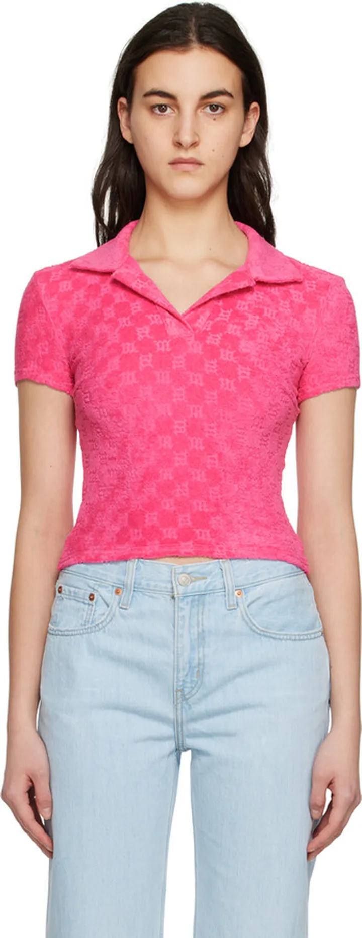 MISBHV Pink Towelling Polo