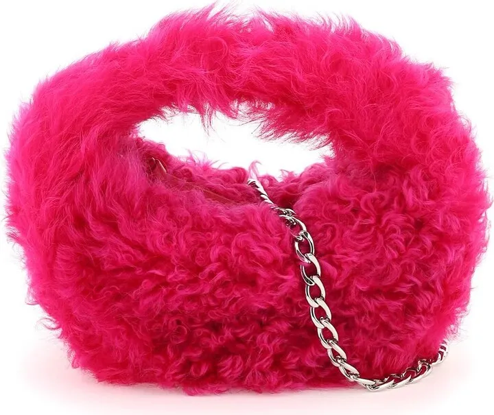 By Far Shearling Baby Cush Bag