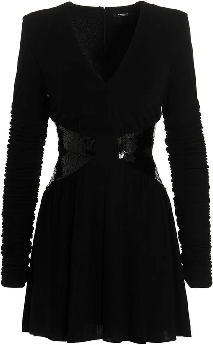 Balmain Sequin Embellished Knit Mini Dress