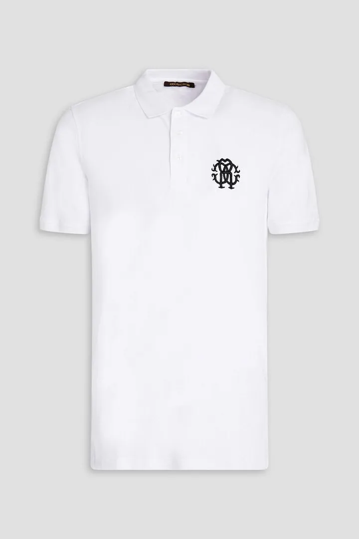 Logo-embroidered cotton-piqué polo shirt