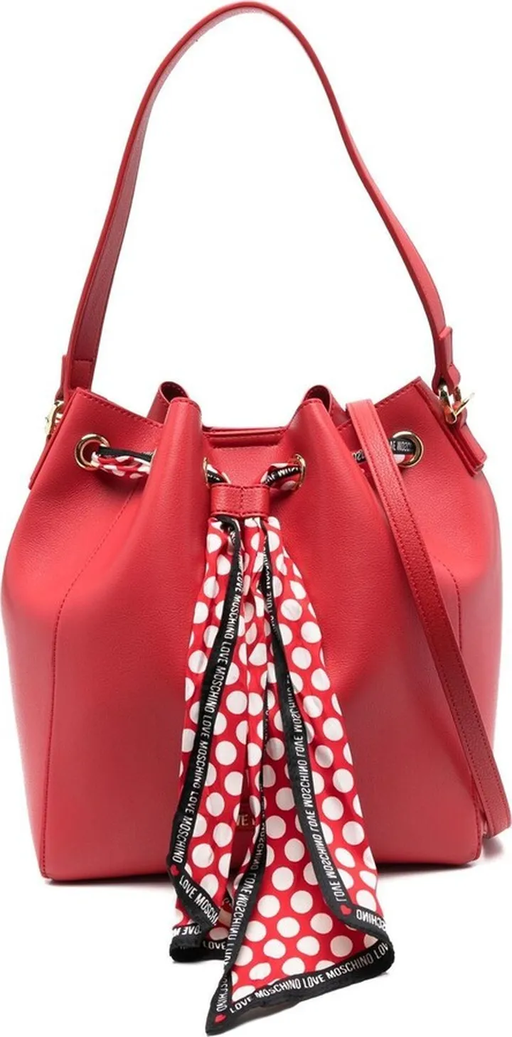 Scarf-Detail Shoulder Bag