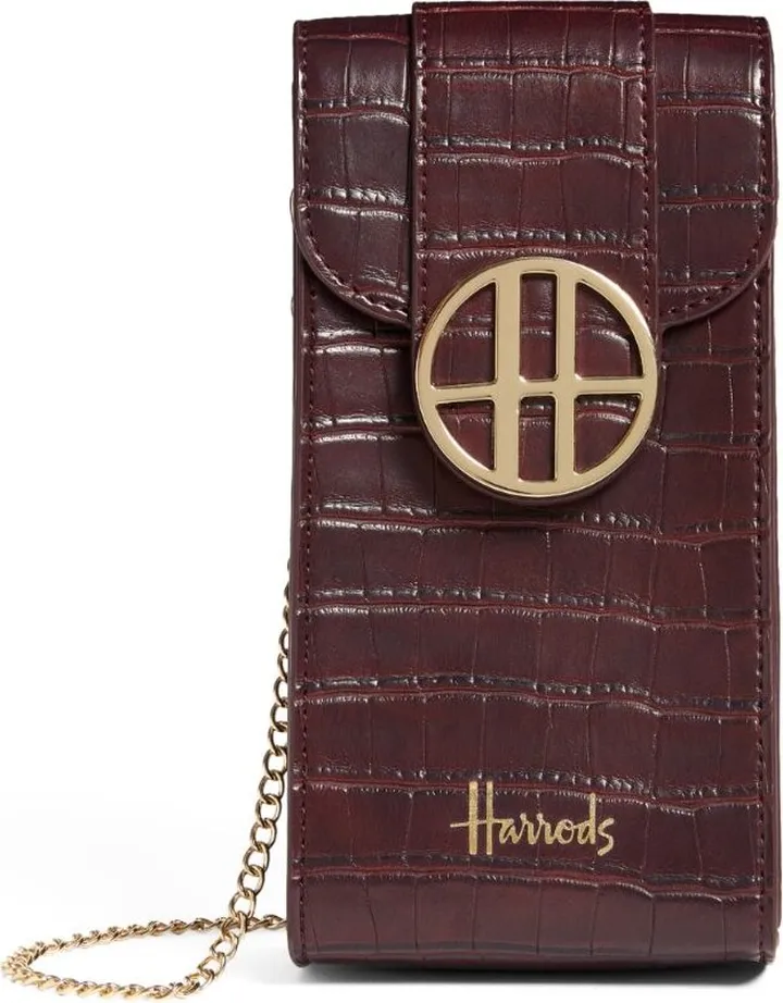 Harrods Mini Croc-Embossed Nano Bag