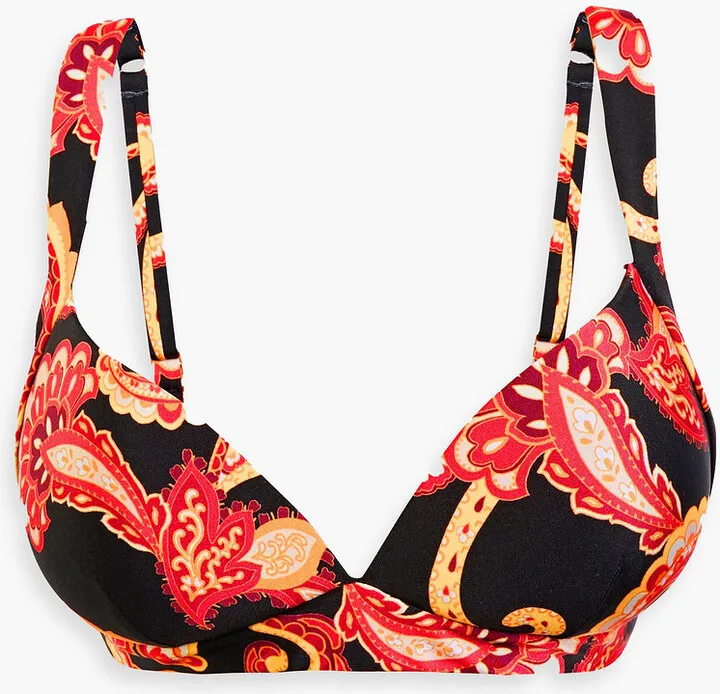 Printed recycled bikini top