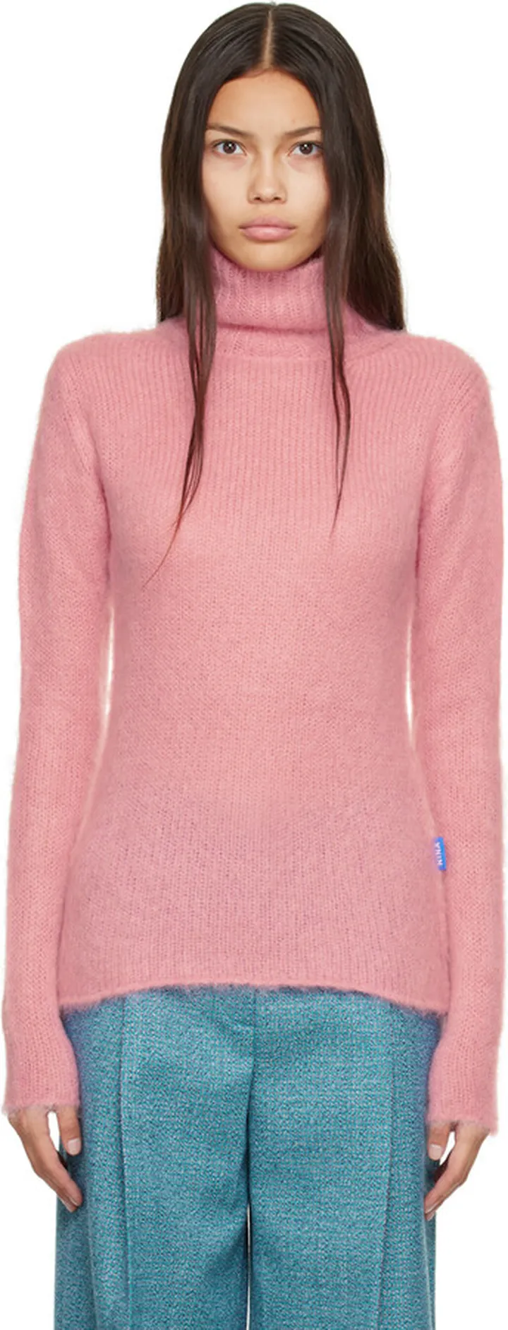 Nina Ricci Pink Brushed Turtleneck