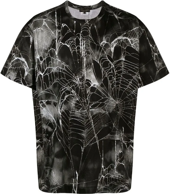 Black Graphic Print Cotton T-Shirt