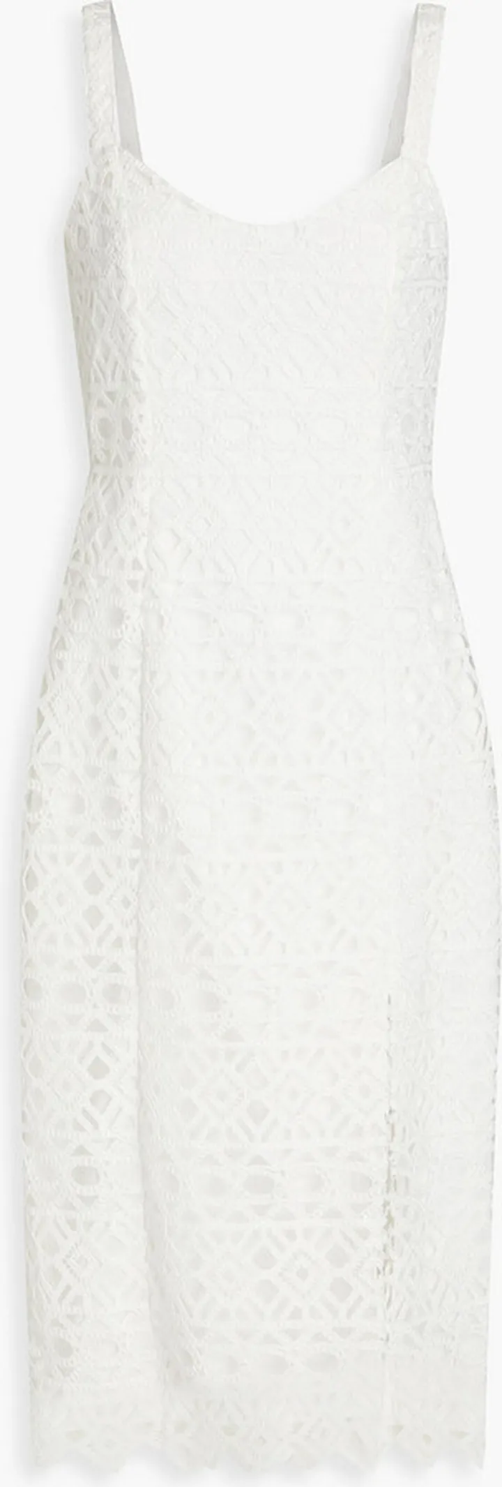 Cutout crochet midi dress