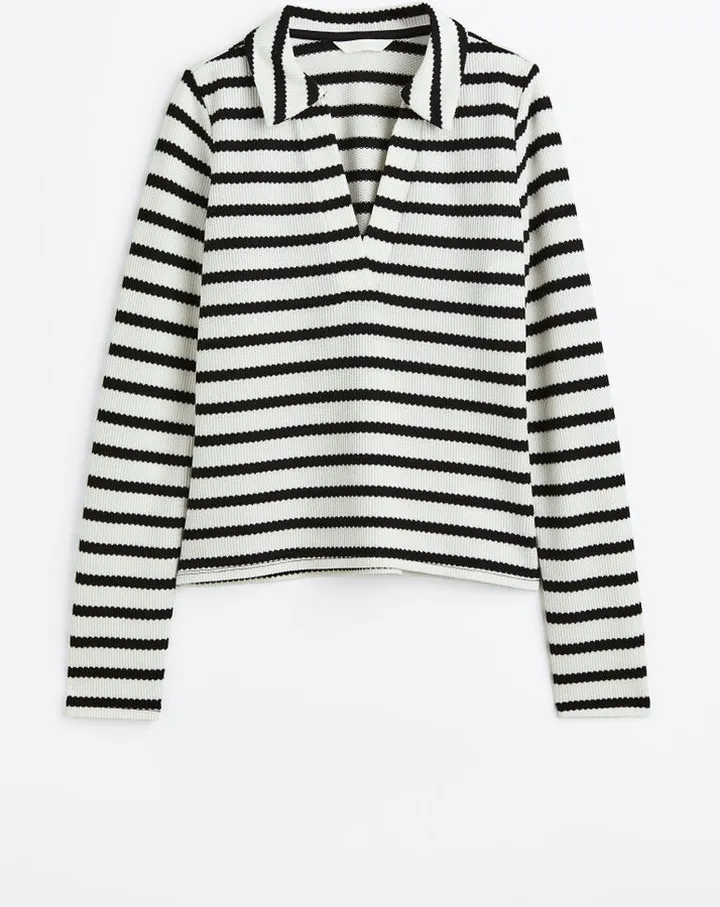 Jersey Top with Collar