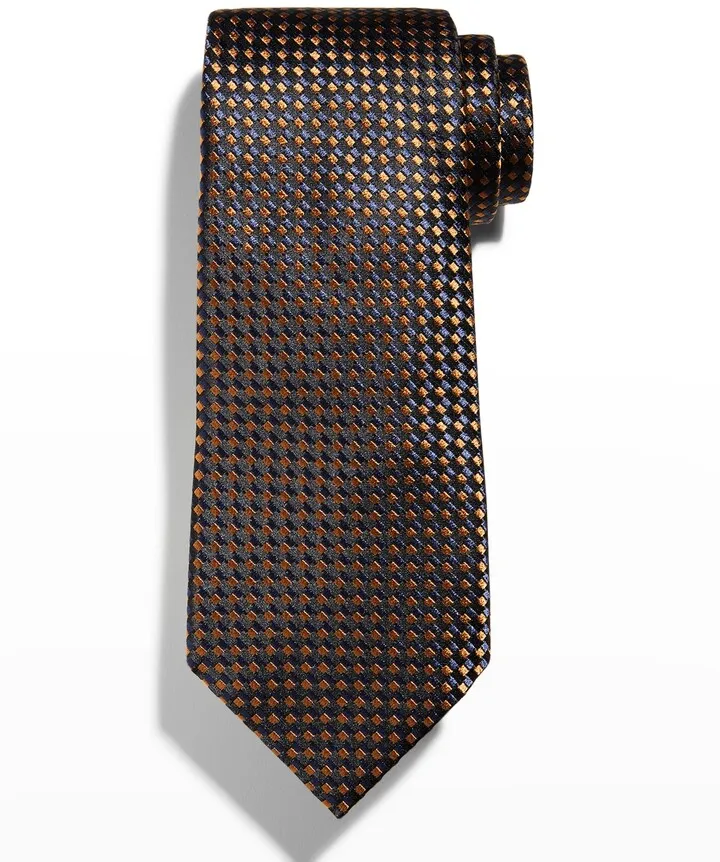 Men's Geometric Silk Tie