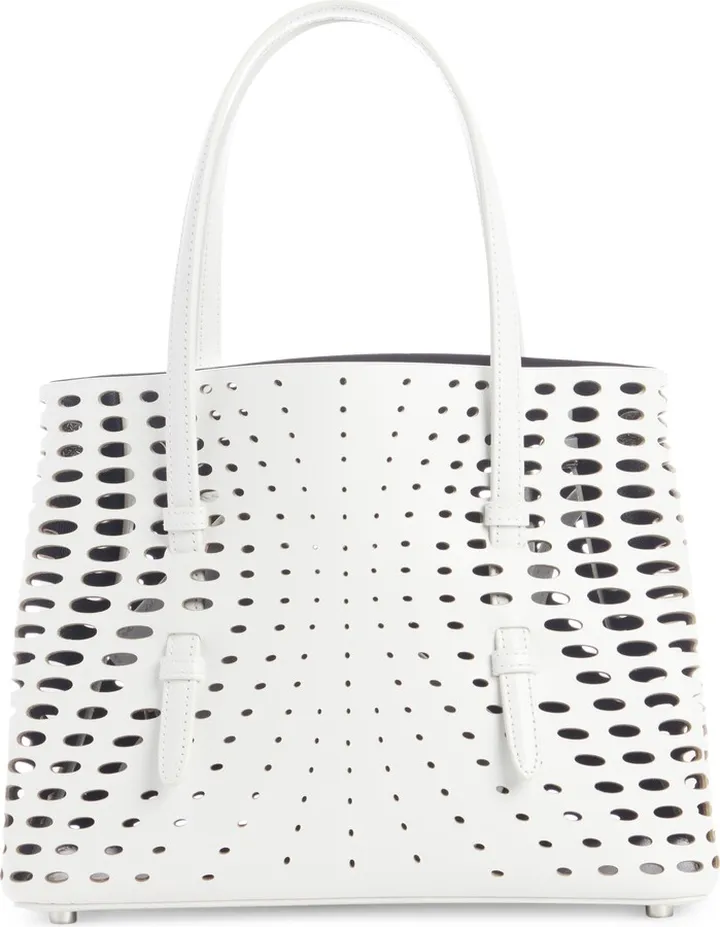 Mina 25 Optical Perforated Leather Tote