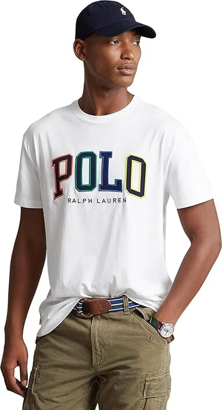 Polo Ralph Lauren Classic Fit Logo Jersey T-Shirt (White) Men's Clothing