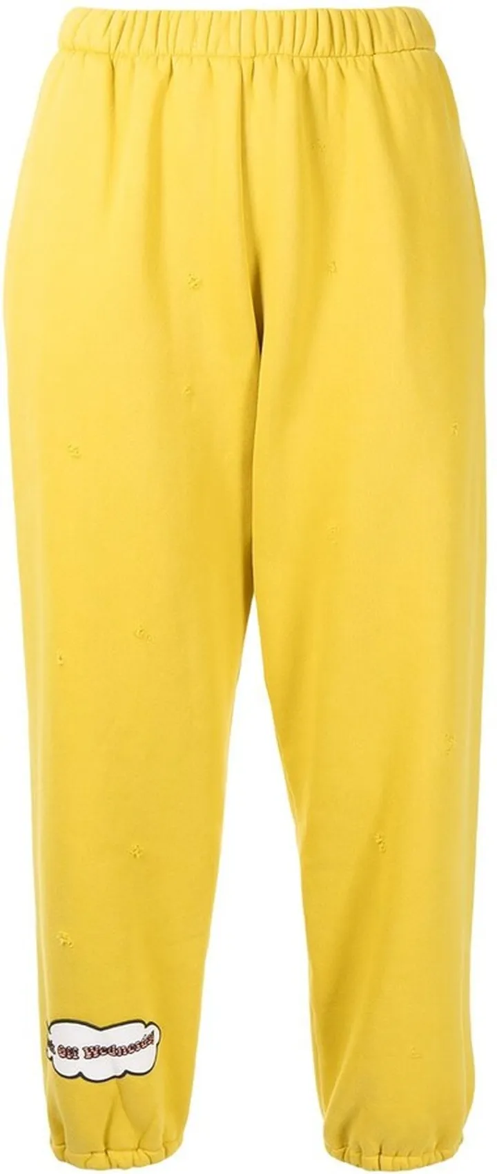 Wednesday distressed jersey trackpants