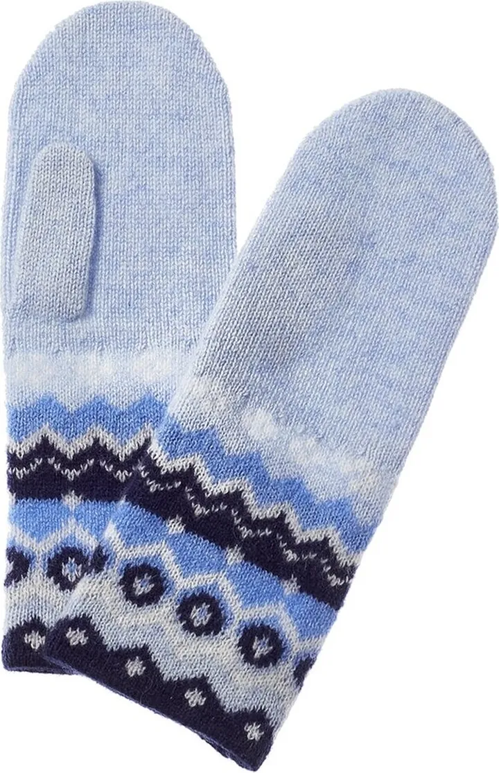 Hannah Rose Fairisle Cashmere Mittens