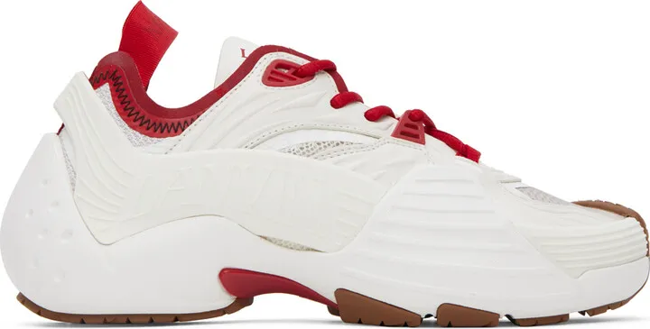 Lanvin SSENSE Exclusive Red & White Flash-X Sneakers