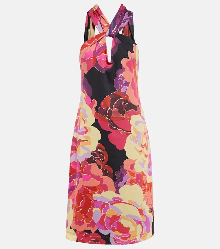 Floral cotton midi dress
