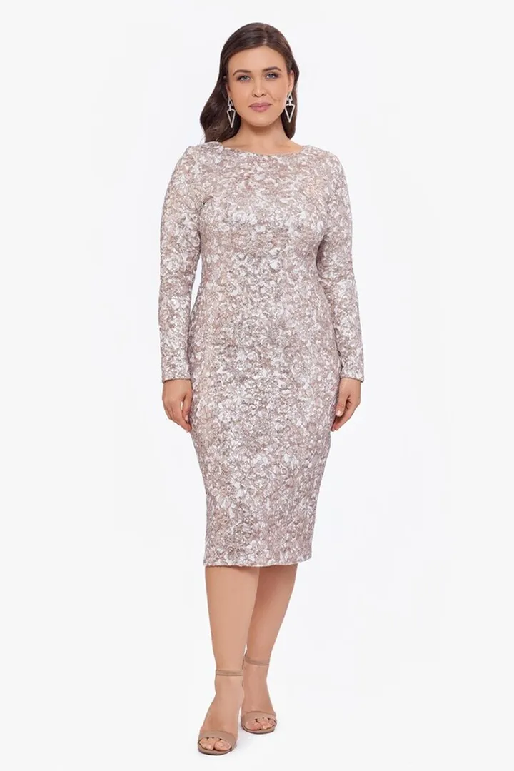 Midi Lace Corded Long Sleeve