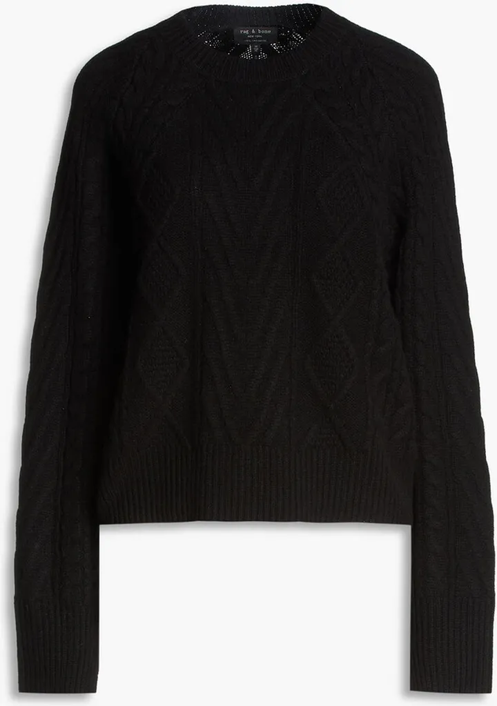 Pierce cable-knit cashmere sweater