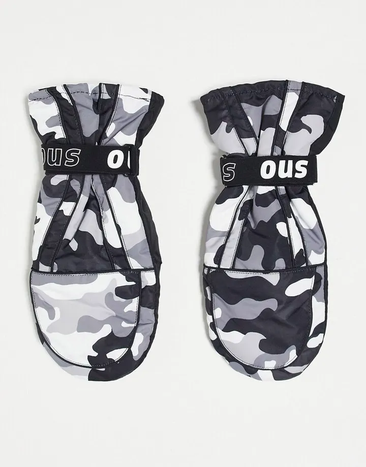 Topshop Sno ski mittens in gray