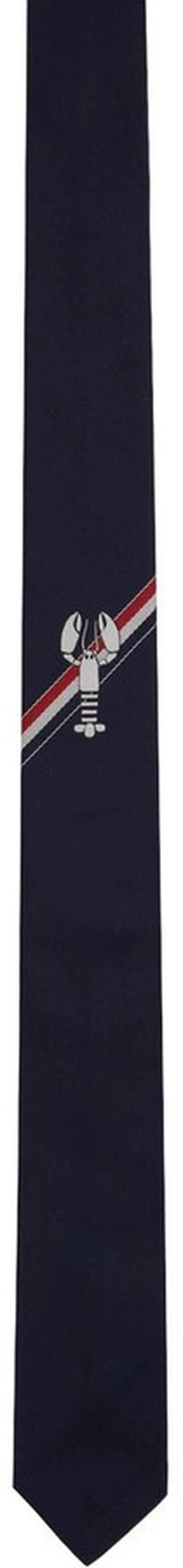Thom Browne Navy Lobster Icon Tie