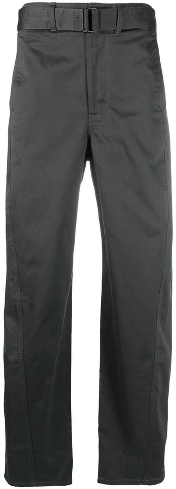 Belted Straight-Leg Trousers