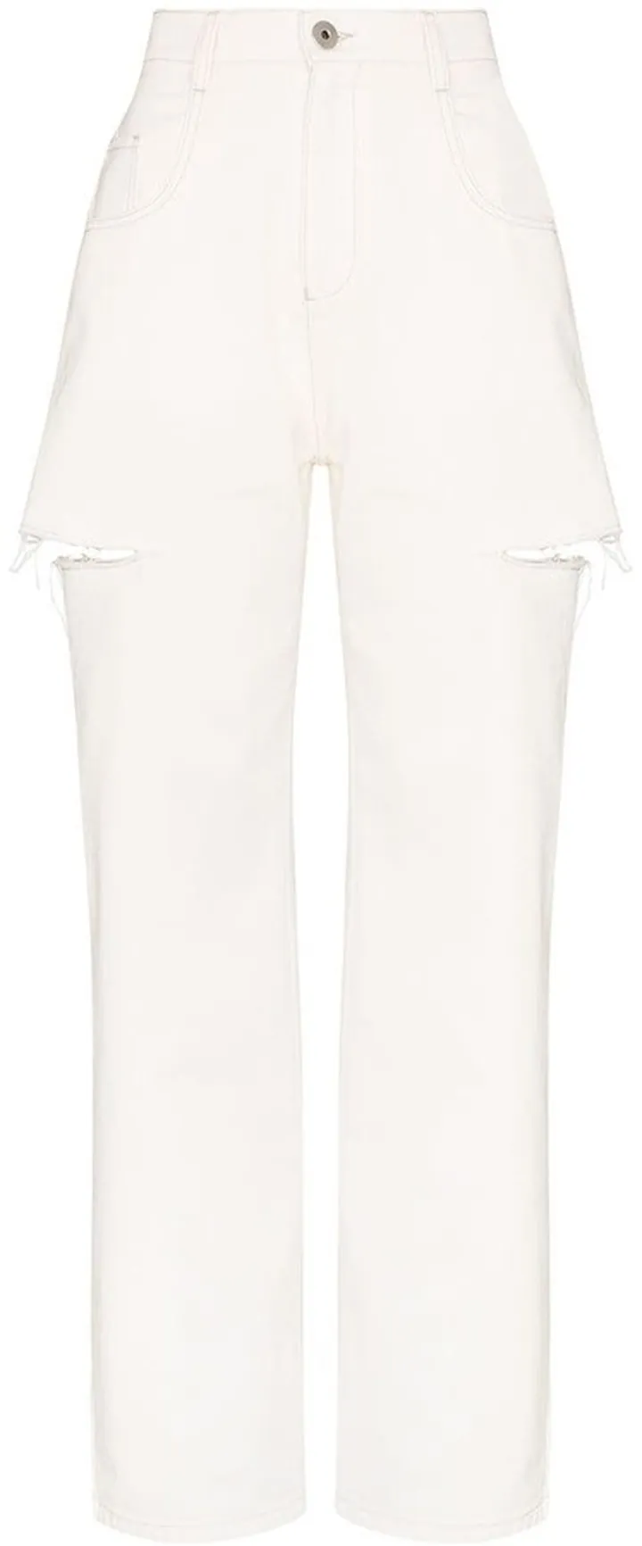 High-Rise Distressed Jeans