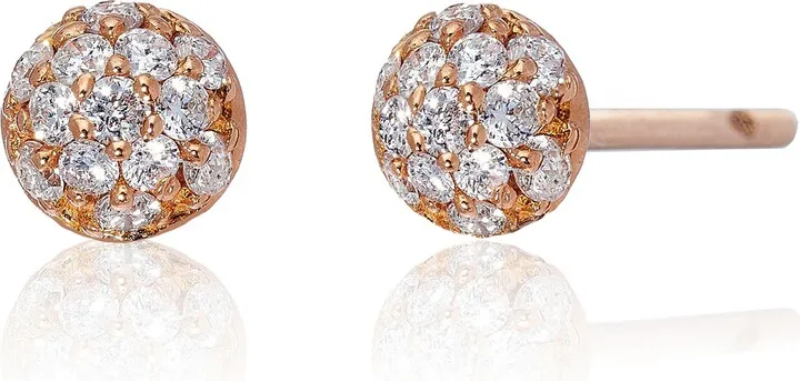 Mini Pave Ball Stud Earrings