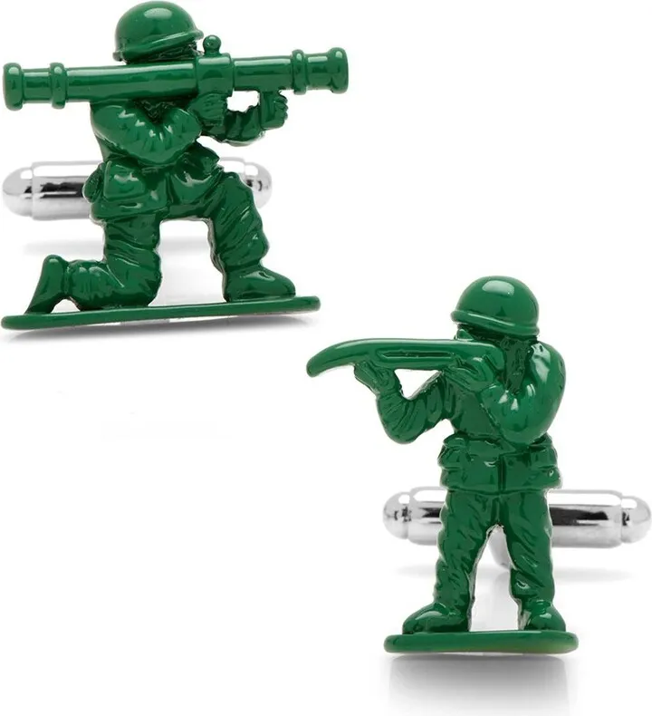 Green Army Men Cuff Links